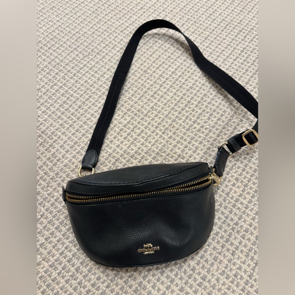 Coach pebble leather belt bag